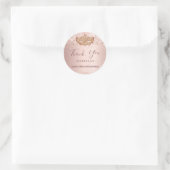 Quinceanera masquerade roos goud Bedankt Ronde Sticker (Tas)