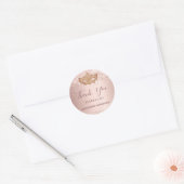 Quinceanera masquerade roos goud Bedankt Ronde Sticker (Envelop)