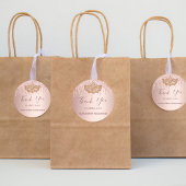 Quinceanera masquerade roos goud glitter Dank u we Ronde Sticker