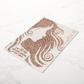 quinceañera meisje silhouet roze Folie harten ivoo Folie Feestdagenkaart (Gedraaid)