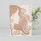 quinceañera meisje silhouet roze Folie harten ivoo Folie Feestdagenkaart (Staand Voorkant)