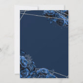 Quinceañera met Royal Navy Blue Rozen en Tiara Kaart (Achterkant)