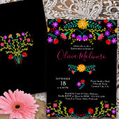 Quinceanera Mexicaanse Fiesta Kleurrijke Bloemen Z Kaart