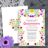 Quinceanera Mexican Fiesta Floral 15e verjaardag Kaart