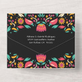 Quinceañera mexican fista florood all in one uitnodiging (Achterkant)