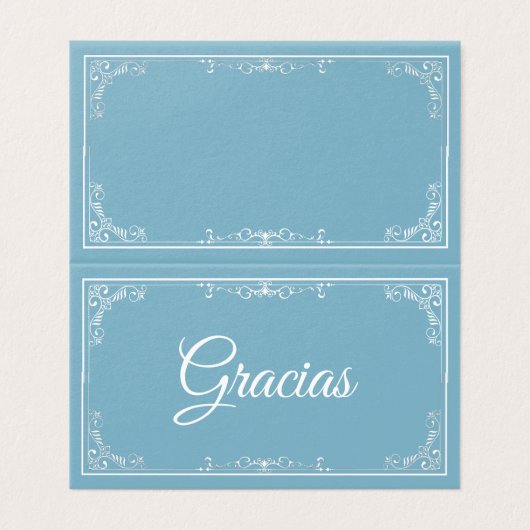 Quinceañera Mini Bedankt Kaarten voor Gasttafels (Buitenkant ongevouwen)