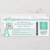 Quinceanera Mint Groen en Blauwgroen | Parijs Kaart (Voorkant)