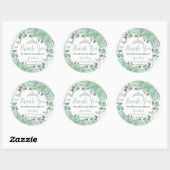 Quinceañera Mint Groene Bloemen Zilveren Vlinders Ronde Sticker (Vel)