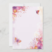 Quinceañera mis kweepeer Tiara Vlinders Kaart (Achterkant)