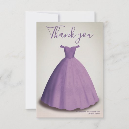  Quinceañera mis quince bedankkaart (Voorkant)