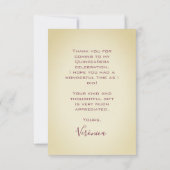  Quinceañera mis quince bedankkaart (Achterkant)