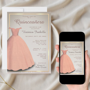 Quinceañera mis quince feest uitnodiging