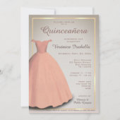 Quinceañera mis quince viering uitnodiging (Voorkant)