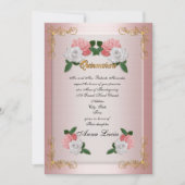 Quinceanera Mis uitnodiging 15e Verjaardag elegant (Voorkant)