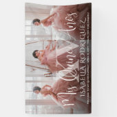 Quinceañera Mis XV 3 Fotocollage 15e verjaardag Spandoek (Verticaal)