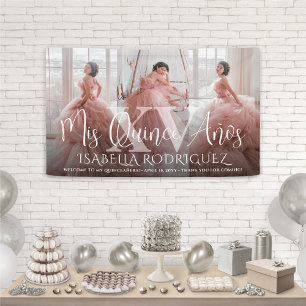 Quinceañera Mis XV 3 Fotocollage 15e verjaardag Spandoek
