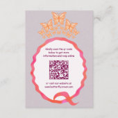 Quinceañera Miss Quince Butterfly Crown Squiggle  Informatiekaartje (Voorkant)