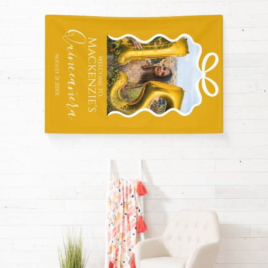 Quinceanera Modern Ribbon Lijst Spandoek (Insitu)