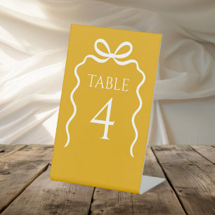 Quinceanera Modern Ribbon Lijst Tafelnummer Reclamebord Met Voetstuk