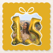 Quinceanera Moderne lintfoto Kartonnen Onderzetters (Voorkant)