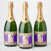 Quinceañera Mousserende Wijn Favor Label Personali Sparkling Wijnetiket (Flessen)