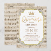 Quinceanera  Muziek 15e verjaardag Kaart (Voorkant / Achterkant)