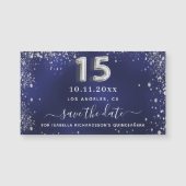 Quinceanera navy blue Silver, met uitzondering van (Voorkant)
