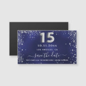 Quinceanera navy blue Silver, met uitzondering van (Voorkant / Achterkant)