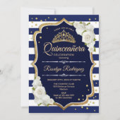 Quinceanera - Navy Gold White Kaart (Voorkant)