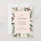 Quinceañera | Oerwoud Griekenland en Terra Cotta Bedankkaart (Achterkant)