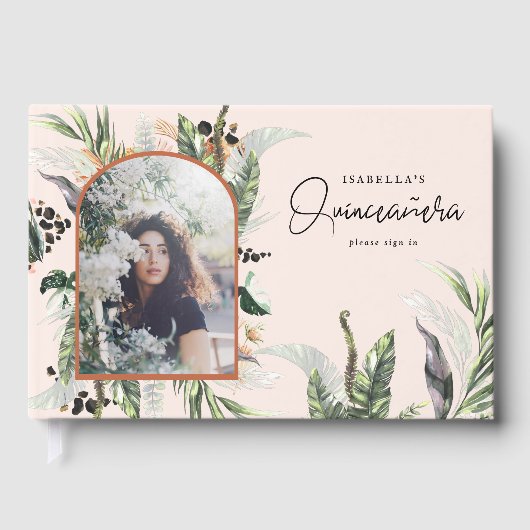 Quinceañera | Oerwoud Griekenland en Terra Cotta Gastenboek (Voorkant)