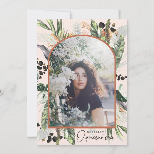 Quinceañera | Oerwoud Griekenland en Terra Cotta Kaart (Voorkant)