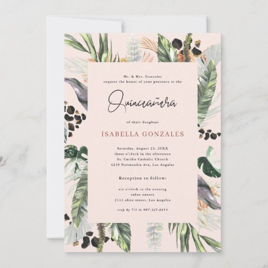 Quinceañera | Oerwoud Griekenland en Terra Cotta Kaart (Achterkant)