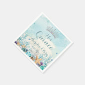 Quinceañera Onder de Zee Strand Schelpen Koralen Servet (Hoek)