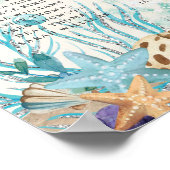 Quinceañera Onder het Zee Beach Zitkaarten Poster (Hoek)