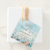 Quinceañera onder het Zee strand Shells Corals Bedankjes Labels (In situ)