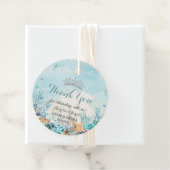 Quinceañera onder het Zee strand Shells Corals Bedankjes Labels (In situ)