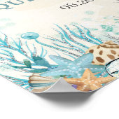 Quinceañera Onder het Zee Strand Welkom Poster (Hoek)