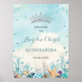 Quinceañera Onder het Zee Strand Welkom Poster