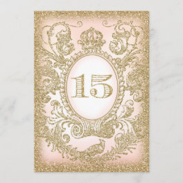 Quinceañera op een time Prinses Uitnodiging 2