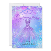 Quinceanera Paars Pink Blue Winter Wonderland 2