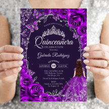 Quinceanera Paars Zilver