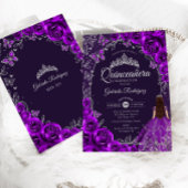 Quinceanera Paars Zilver Kaart