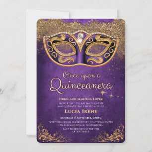 Quinceanera Paarse Glans Kaart