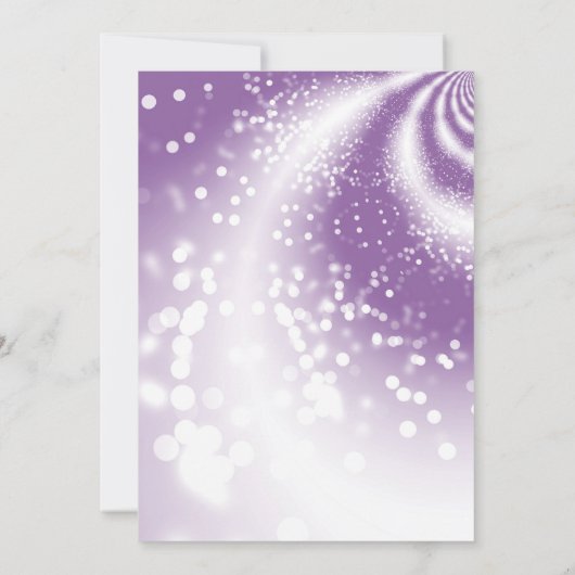 Quinceañera Paarse jurk en bloemen Kaart (Achterkant)