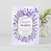 Quinceañera Paarse lavendel Bloemen Spaans Kaart (Staand voorkant)