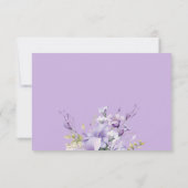 Quinceañera Paarse Lila Bloemenvlinder RSVP (Achterkant)