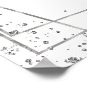 Quinceañera Paarse Lila Floral Silver Butterflies Poster (Hoek)