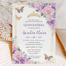 Quinceañera Paarse Lila roze bloemvlinders