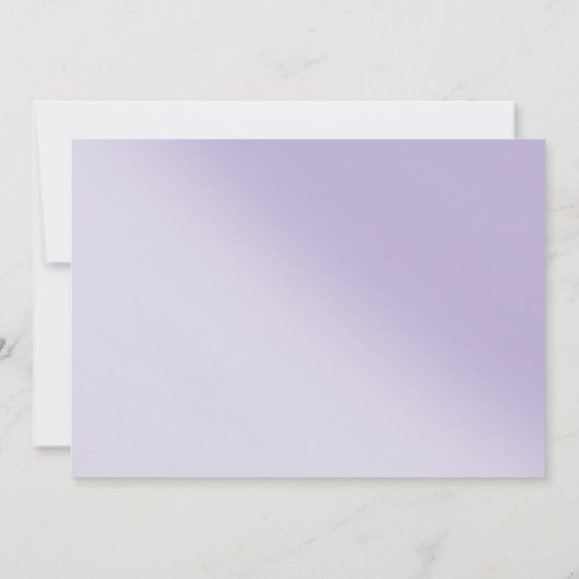 Quinceañera Paarse Sering Bloemen Tiara Vlinders Kaart (Achterkant)